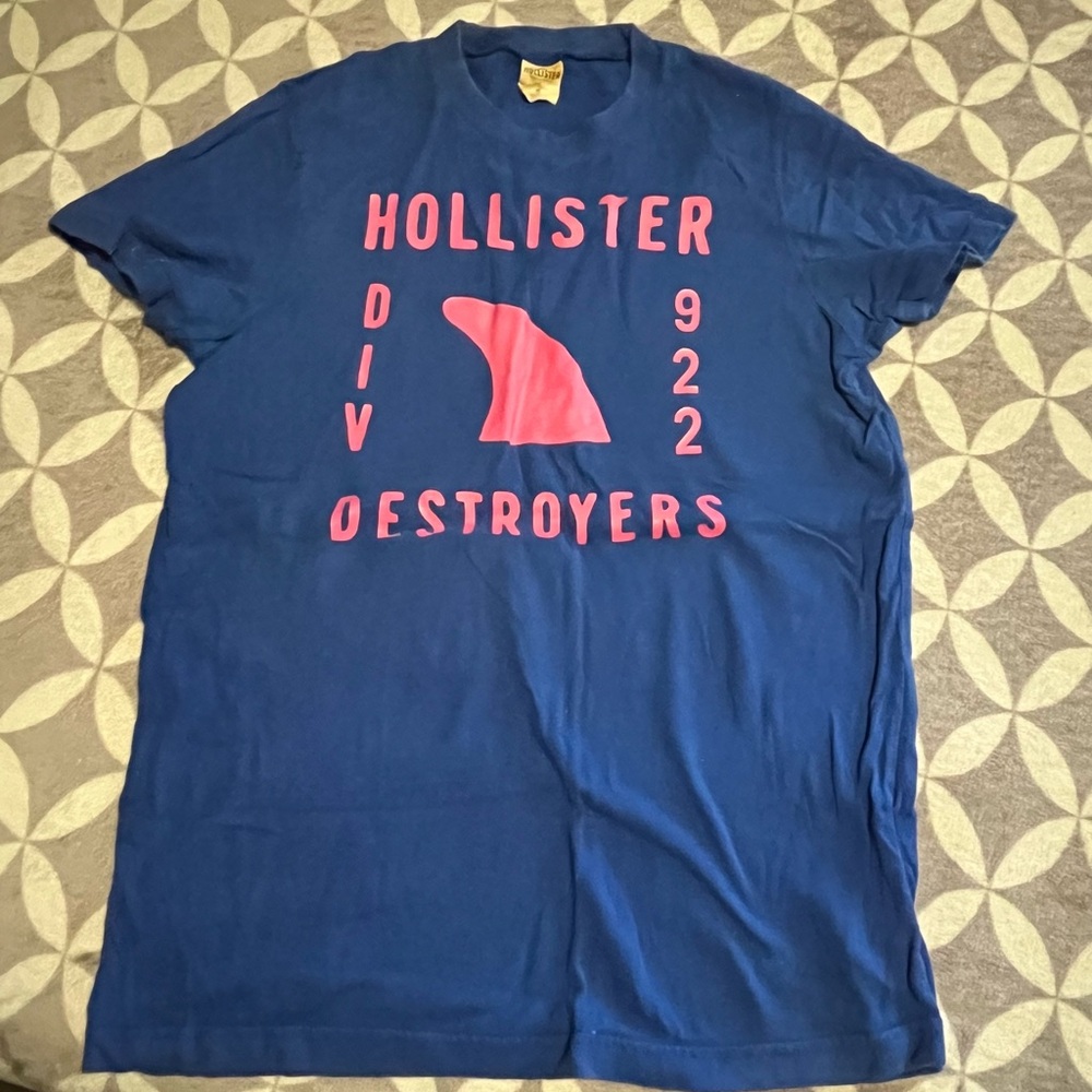 Hollister Blue and Pink Kids T-Shirt